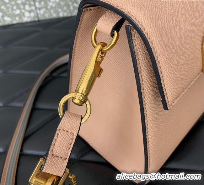 Good Quality Valentino Small VSLING Grainy Calfskin Handbag 2727 Light Pink 2025