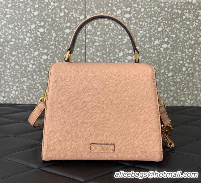 Good Quality Valentino Small VSLING Grainy Calfskin Handbag 2727 Light Pink 2025
