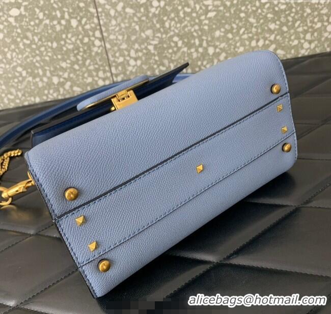 Good Taste Valentino Small VSLING Grainy Calfskin Handbag 2727 Blue 2025