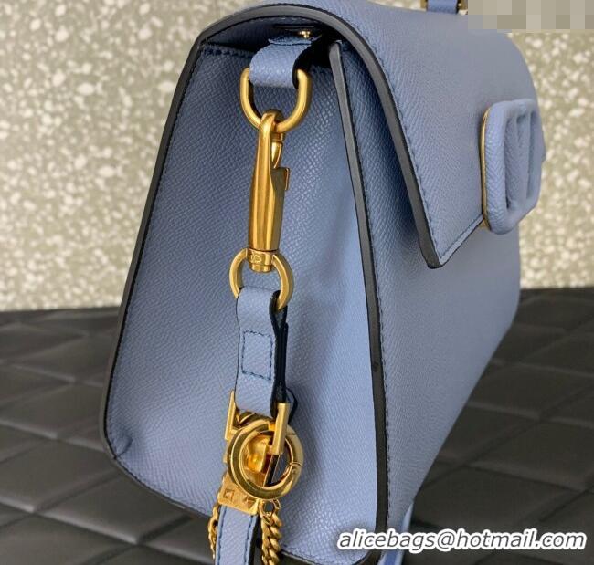 Good Taste Valentino Small VSLING Grainy Calfskin Handbag 2727 Blue 2025