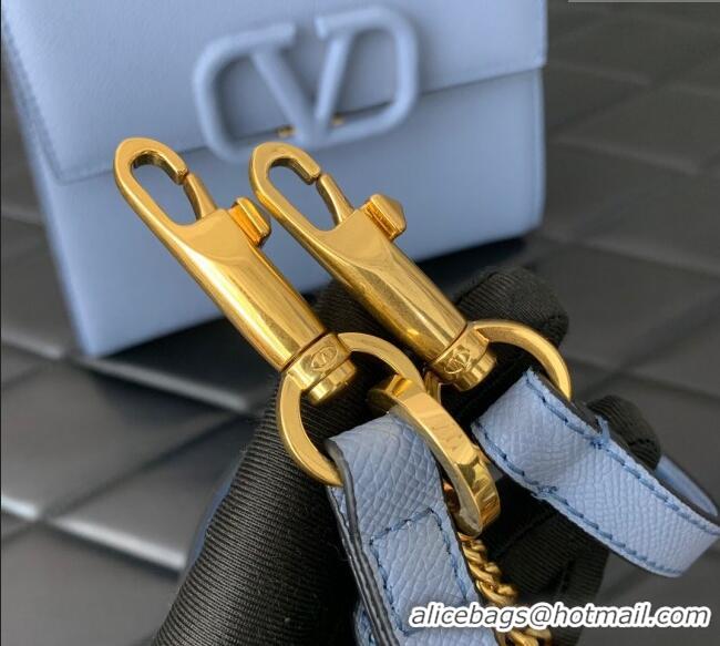 Good Taste Valentino Small VSLING Grainy Calfskin Handbag 2727 Blue 2025