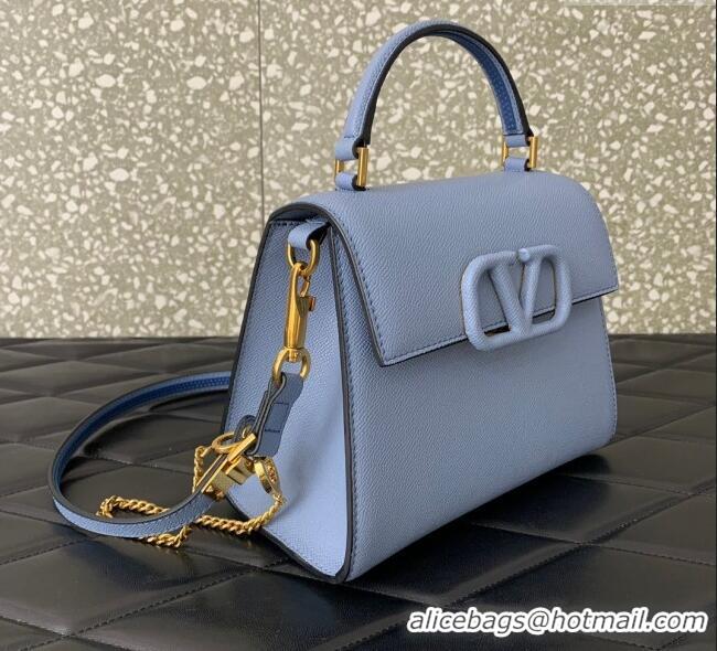 Good Taste Valentino Small VSLING Grainy Calfskin Handbag 2727 Blue 2025
