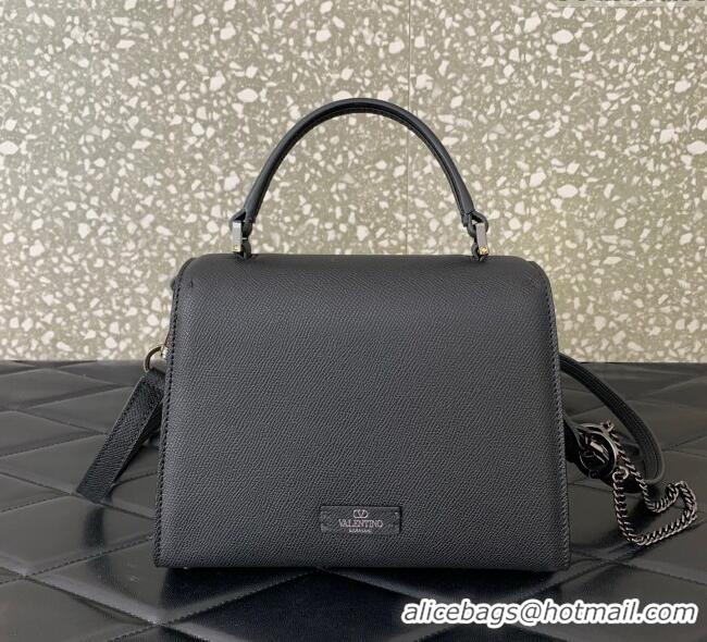 Well Crafted Valentino Small VSLING Grainy Calfskin Handbag with Strass 7020 Black 2025