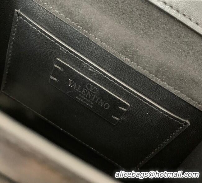 Big Discount Valentino VSLING Mini Embroidered Bag with set-in strass appliques 0063 Black 2025