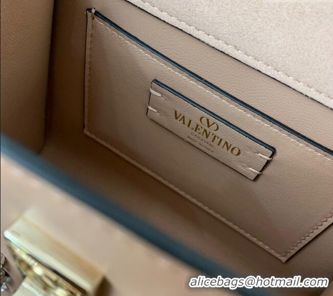 Top Quality Valentino VSLING Mini Embroidered Bag with set-in strass appliques 0063 Light Pink 2025