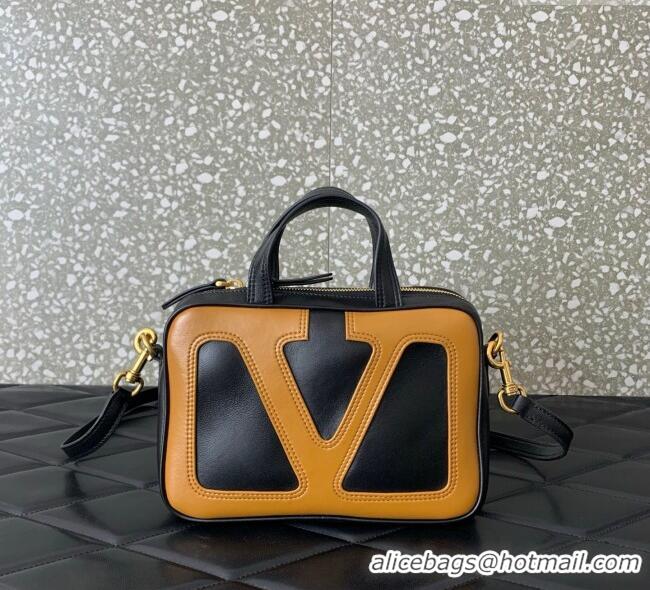 Top Design Valentino Viva Superstar Nappa Leather Handbag 0015 Black/Brown 2025