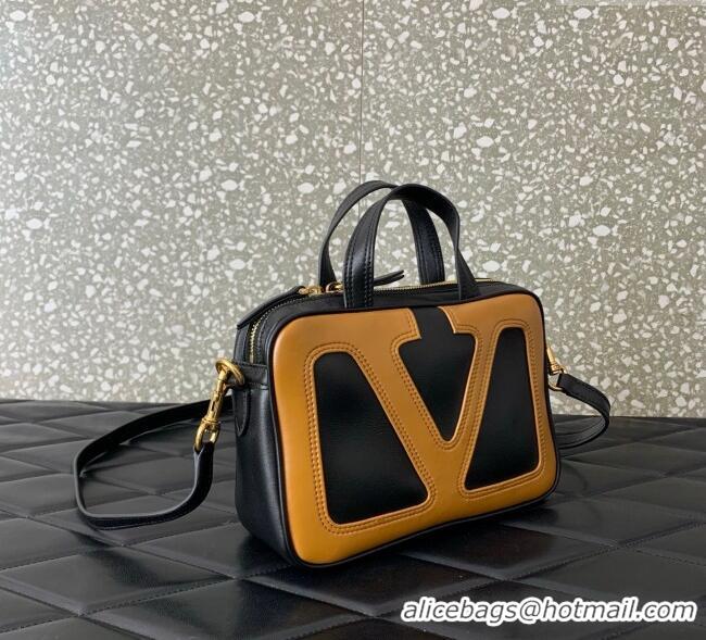 Top Design Valentino Viva Superstar Nappa Leather Handbag 0015 Black/Brown 2025