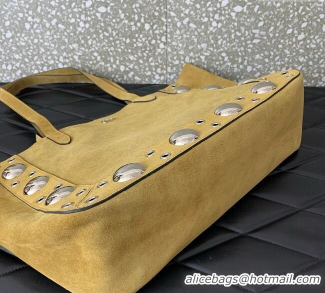 Reasonable Price Valentino Medium Nellcote Shopping Bag in Grainy Calfskin with Ball Studs 0076 Khaki 2025