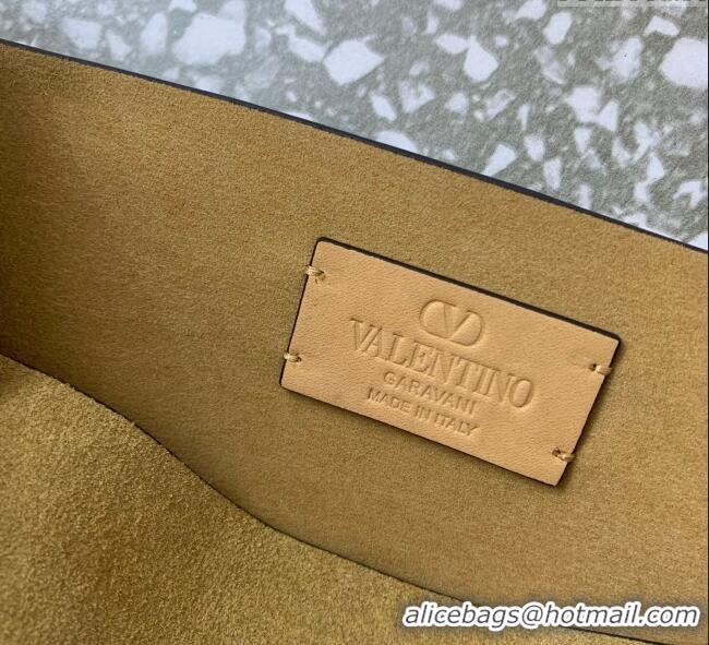 Reasonable Price Valentino Medium Nellcote Shopping Bag in Grainy Calfskin with Ball Studs 0076 Khaki 2025