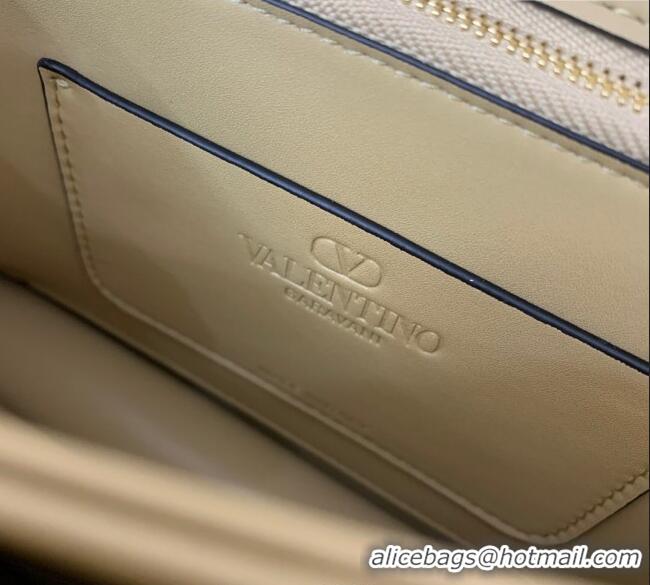 Best Price Valentino Vain shoulder bag in Snakeskin Printed calfskin with metallic VLogo Signature 2016 White/Brown 2025