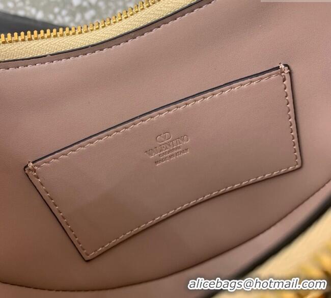 Famous Brand Valentino VLogo Signature mini hobo bag in Grainy Calfskin 5012 Gold 2025