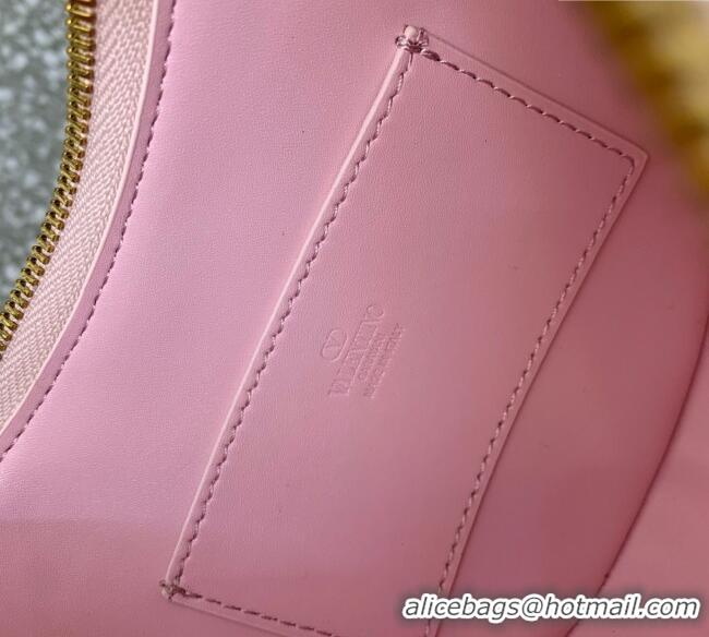 Best Price Valentino VLogo Signature mini hobo bag in Grainy Calfskin 5012 Light Pink 2025