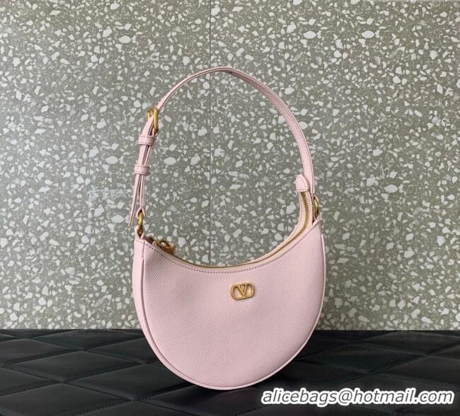 Best Price Valentino VLogo Signature mini hobo bag in Grainy Calfskin 5012 Light Pink 2025