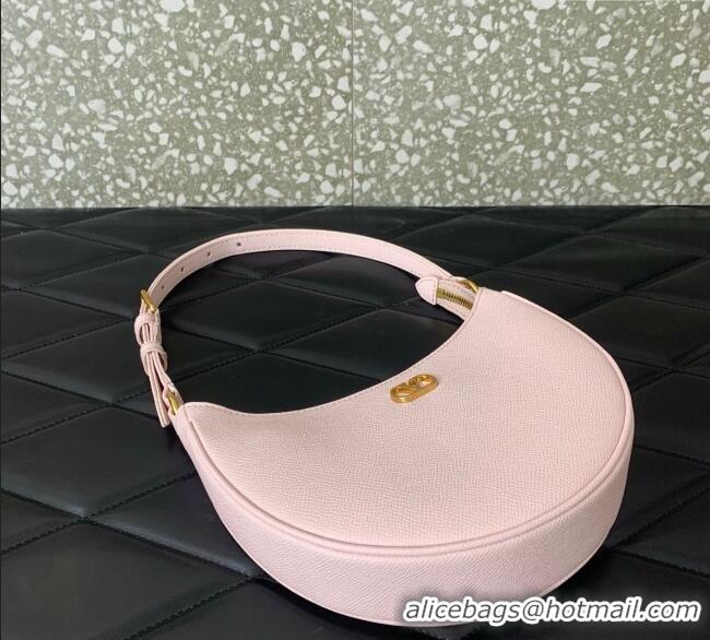 Best Price Valentino VLogo Signature mini hobo bag in Grainy Calfskin 5012 Light Pink 2025