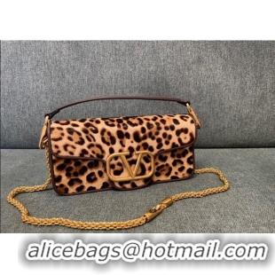 Best Price Valentino Loco Medium Shoulder Bag in leopard Printed Pony Hair V1133 2025