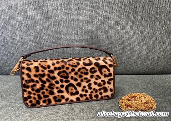 Best Price Valentino Loco Medium Shoulder Bag in leopard Printed Pony Hair V1133 2025