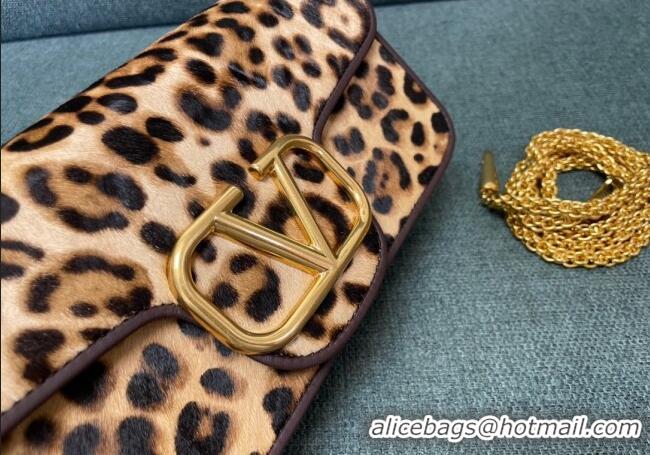 Best Price Valentino Loco Medium Shoulder Bag in leopard Printed Pony Hair V1133 2025