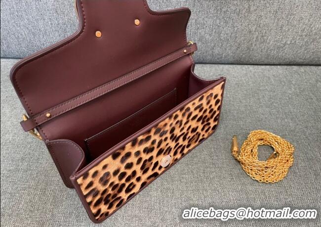 Best Price Valentino Loco Medium Shoulder Bag in leopard Printed Pony Hair V1133 2025