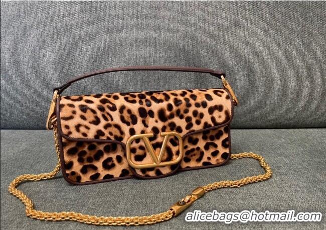 Best Price Valentino Loco Medium Shoulder Bag in leopard Printed Pony Hair V1133 2025
