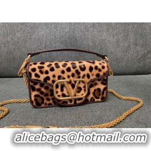 Top Quality Valentino Loco Small Shoulder Bag in leopard Printed Pony Hair V1133 2025