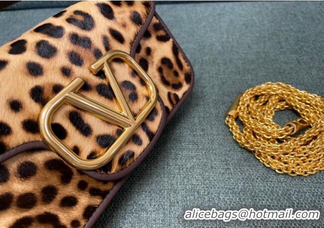 Top Quality Valentino Loco Small Shoulder Bag in leopard Printed Pony Hair V1133 2025