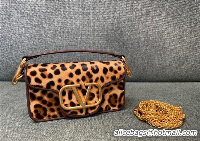 Top Quality Valentino Loco Small Shoulder Bag in leopard Printed Pony Hair V1133 2025