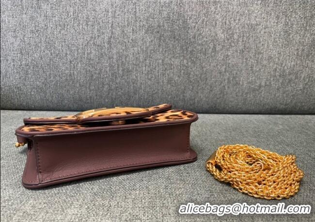 Top Quality Valentino Loco Small Shoulder Bag in leopard Printed Pony Hair V1133 2025