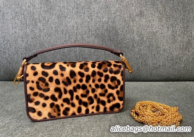 Top Quality Valentino Loco Small Shoulder Bag in leopard Printed Pony Hair V1133 2025