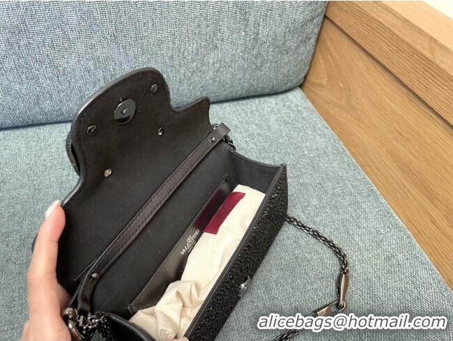Promotional Valentino Small Loco Bag with Crystals 1134 Chocolate/Black 2025