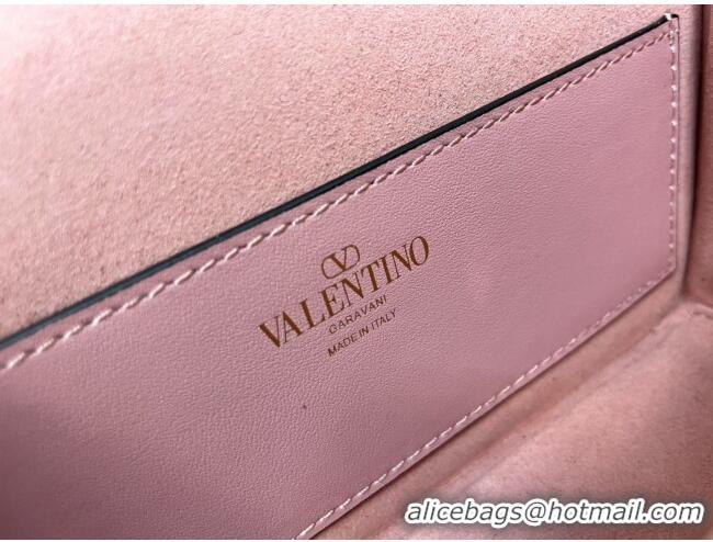 Best Quality Valentino Small Loco Bag with Crystals 1134 Pink 2025