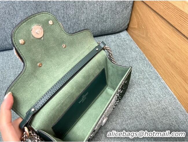 Trendy Design Valentino Small Loco Bag with Crystals 1134 Green 2025