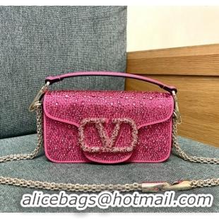 Traditional Discount Valentino Small Loco Bag with Crystals 1134 Rosy 2025