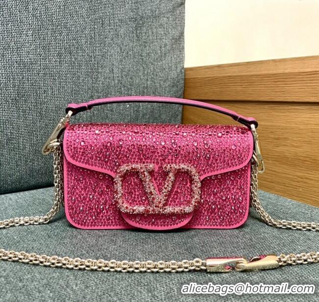 Traditional Discount Valentino Small Loco Bag with Crystals 1134 Rosy 2025
