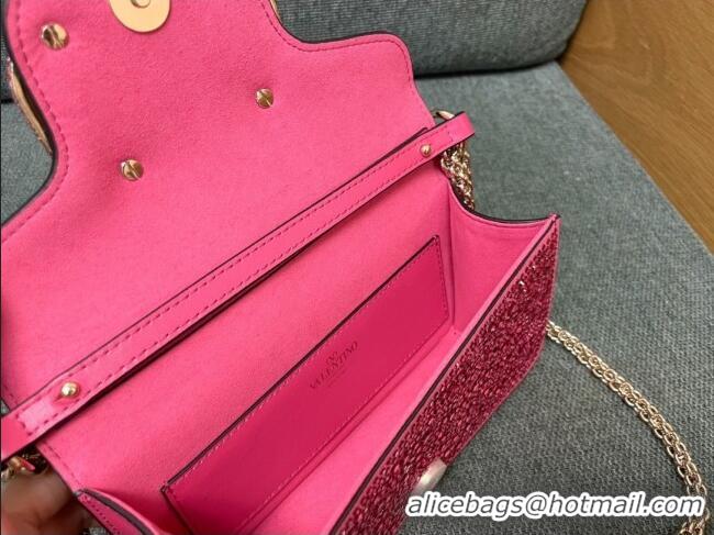 Traditional Discount Valentino Small Loco Bag with Crystals 1134 Rosy 2025