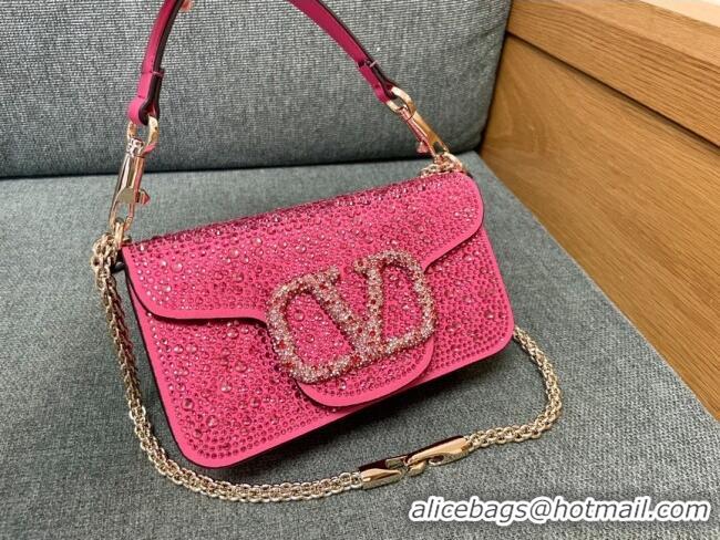 Traditional Discount Valentino Small Loco Bag with Crystals 1134 Rosy 2025