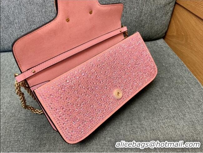 Promotional Valentino Medium Loco Bag with Crystals 1134 Pink 2025