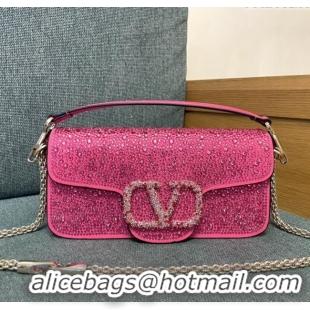 Well Crafted Valentino Medium Loco Bag with Crystals 1134 Rosy 2025