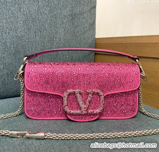 Well Crafted Valentino Medium Loco Bag with Crystals 1134 Rosy 2025