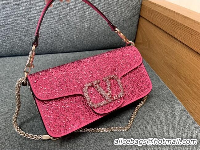Well Crafted Valentino Medium Loco Bag with Crystals 1134 Rosy 2025