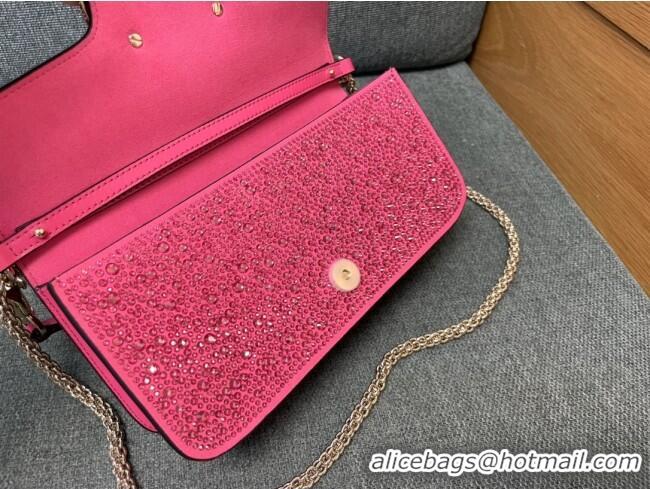 Well Crafted Valentino Medium Loco Bag with Crystals 1134 Rosy 2025