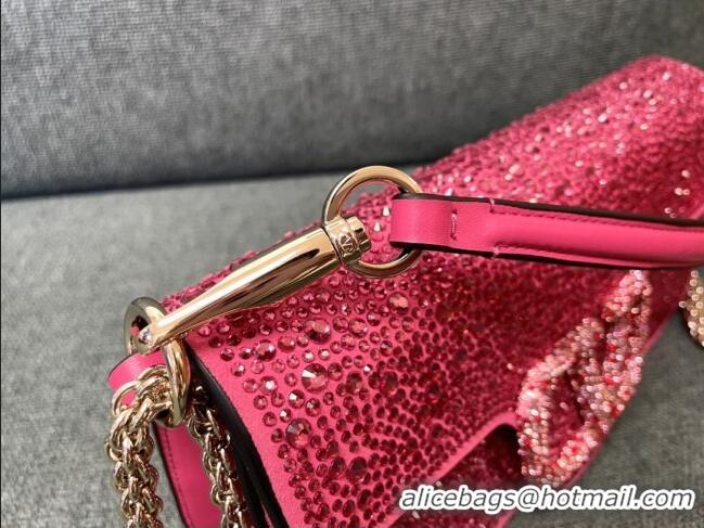 Well Crafted Valentino Medium Loco Bag with Crystals 1134 Rosy 2025
