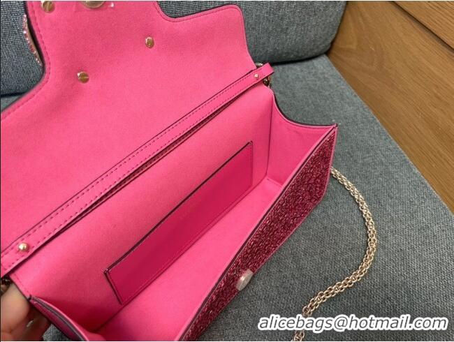 Well Crafted Valentino Medium Loco Bag with Crystals 1134 Rosy 2025