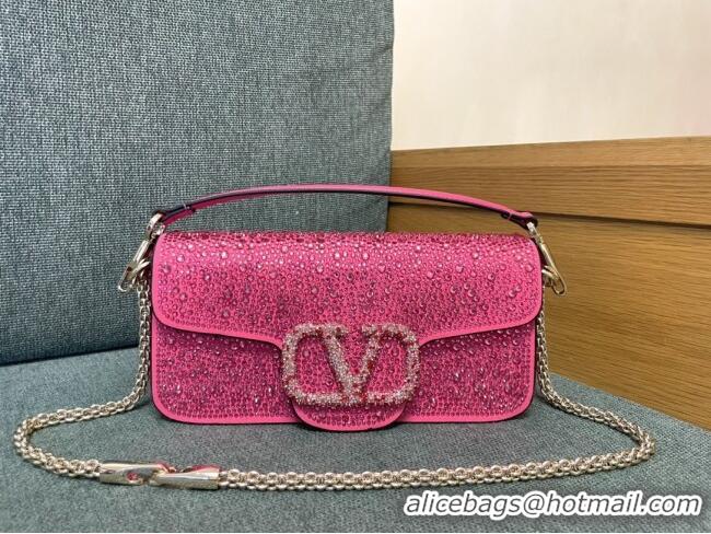 Well Crafted Valentino Medium Loco Bag with Crystals 1134 Rosy 2025