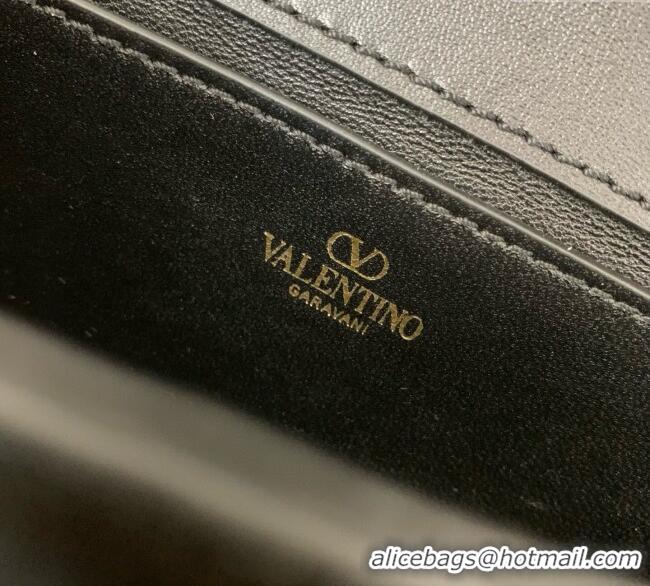 Top Grade Valentino Garavani Loco Small Shoulder Bag In Calfskin Leather With Jewel Logo 5053 Black 2025
