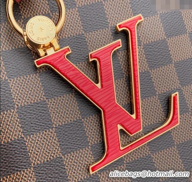 Top Quality Louis Vuitton Riverside Tote Bag in Damier Ebene Canvas N40052 Fuchsia 2025