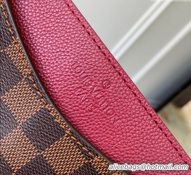 Top Quality Louis Vuitton Riverside Tote Bag in Damier Ebene Canvas N40052 Fuchsia 2025