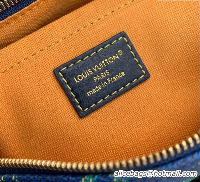 Top Design Louis Vuitton Keepall Bandouliere 25 Bag in Blue Stripes Monogram Heritage Canvas M25786 2025