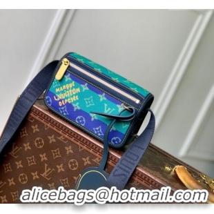 Well Crafted Louis Vuitton Bosphore Wearable Wallet Mini Bag in Blue Stripes Monogram Heritage Canvas M15173 2025