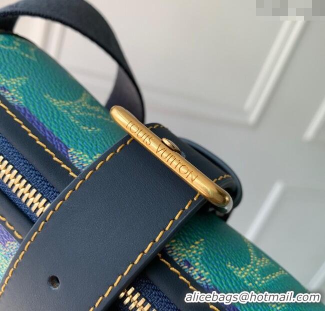 Well Crafted Louis Vuitton Bosphore Wearable Wallet Mini Bag in Blue Stripes Monogram Heritage Canvas M15173 2025