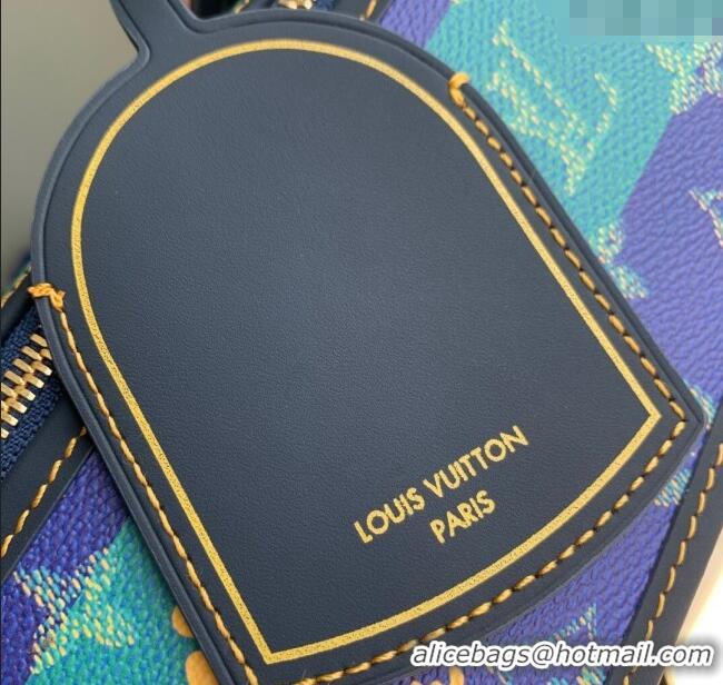 Well Crafted Louis Vuitton Bosphore Wearable Wallet Mini Bag in Blue Stripes Monogram Heritage Canvas M15173 2025